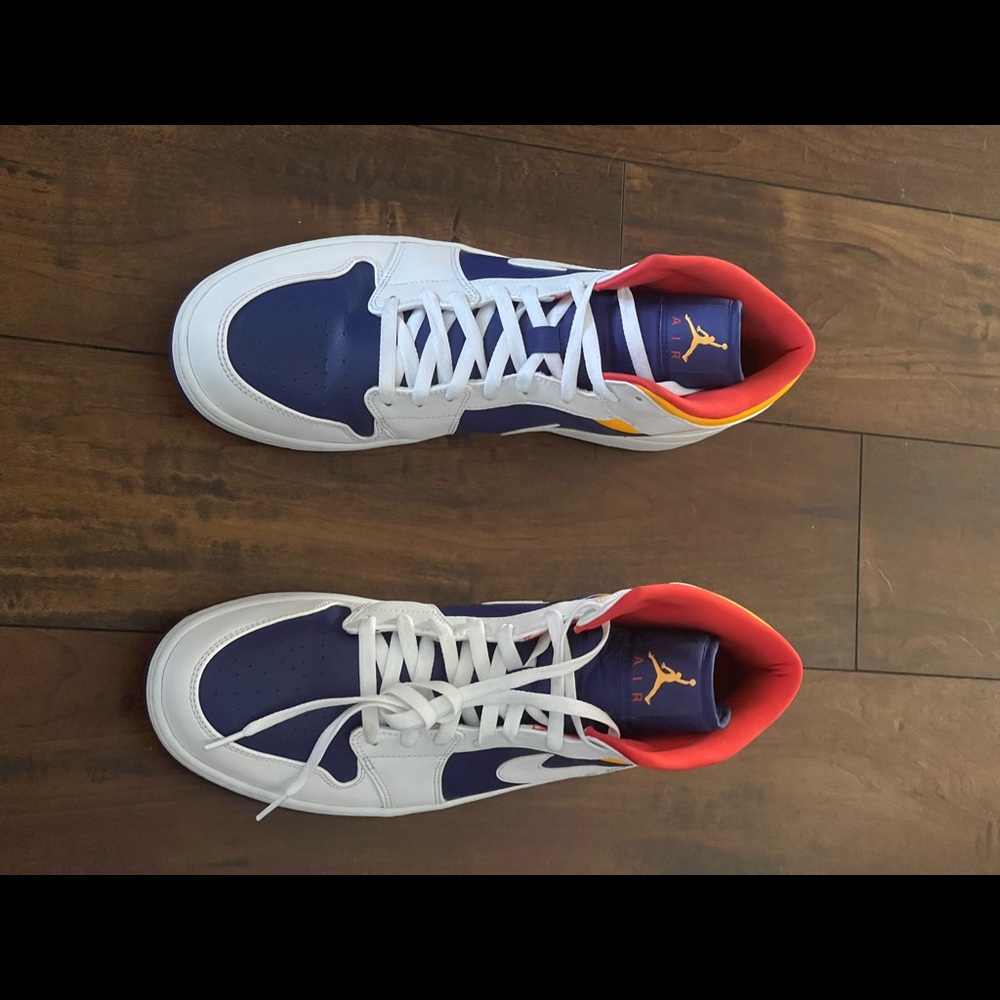 Nike Air Jordan 1 Mid White Laser Orange Men Shoe Sz 13 DM554724-131